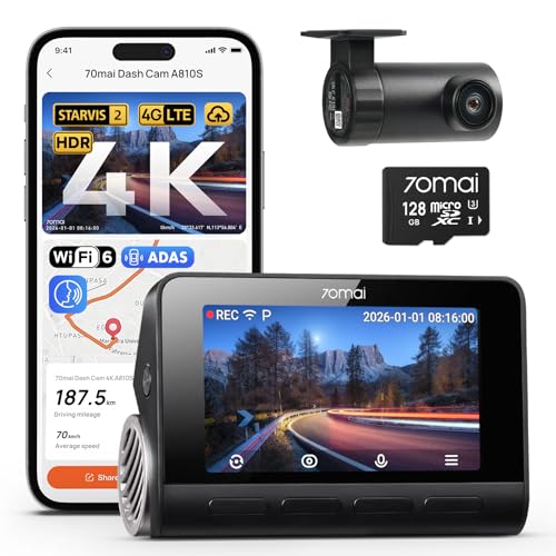 Amazon.co.jp: 70mai 4K ドライブレコーダー 前後 4K+1080P デュアル